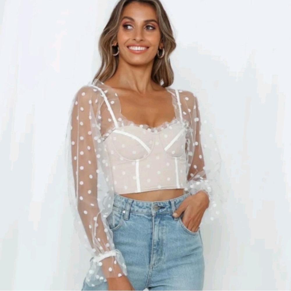 Runway the Label Women's Medium Chloe Polkadot Corset Rave Festival Concert
